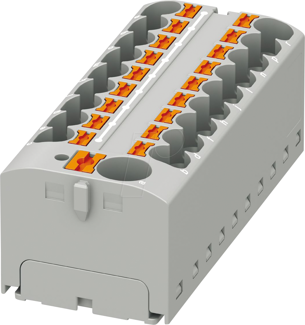 PHOE 3274032 - Verteilerblock PTFIX, 10/18x4, grau