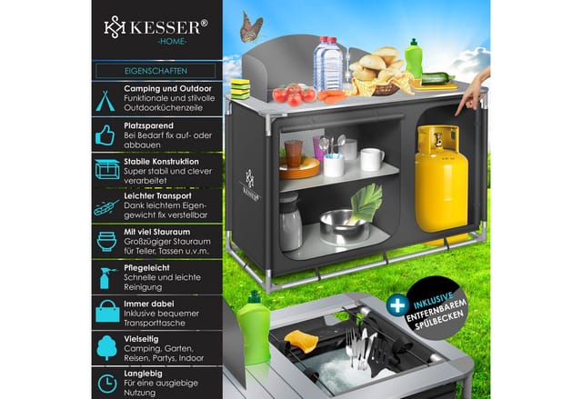 Campingschrank, Campingküche mit Aluminiumgestell