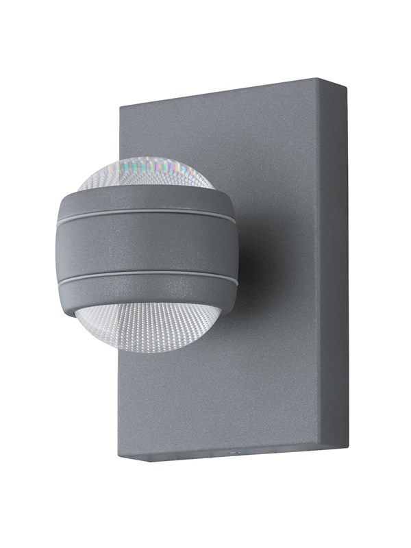 EGLO SESIMBA AUSSEN WAND 2X280LM IP44 SILBER