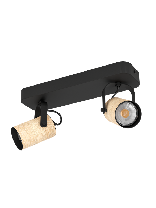 EGLO CAYUCA SPOT GU10 2X250LM SCHWARZ/BRAUN
