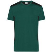 Herren BIO Workwear T-Shirt Kontrast JN1824, dunkelgrün/schwarz, Größe XXL Bild 2