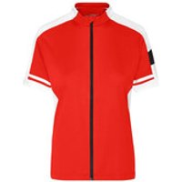 Damen Cooldry® Rad Shirt Longzip JN453, rot, Größe M Bild 2