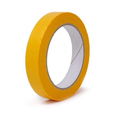 Washi Tape, dünnes Goldband für flache Farbkanten, 50 m x 19 mm, gelb