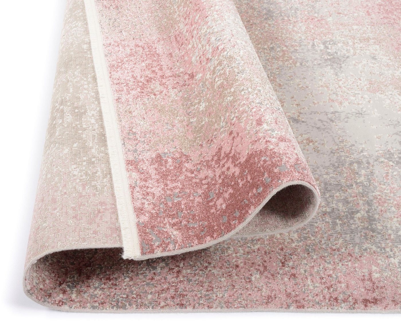 OCI DIE TEPPICHMARKE Teppich TOP SABINA, rechteckig, Höhe: 7 mm, 3-D Hoch Tief Optik, mit Fransen, Wohnzimmer