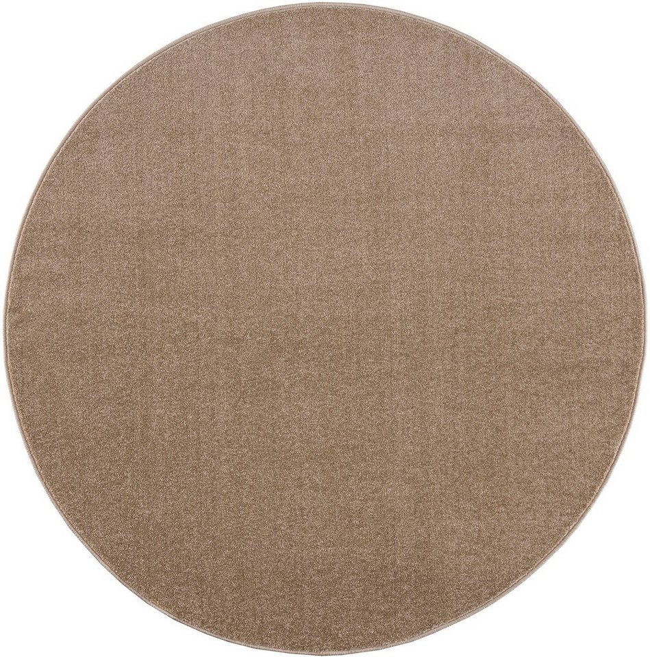 Sanat Teppich UNI, auch als Läufer und Rund, rund, Höhe: 13 mm, robuster Kurzflorteppich, große Farbauswahl, Wohnzimmer, alle Räume Bild 4