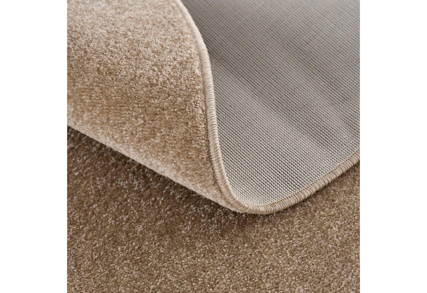 Sanat Teppich UNI, auch als Läufer und Rund, rund, Höhe: 13 mm, robuster Kurzflorteppich, große Farbauswahl, Wohnzimmer, alle Räume Bild 5