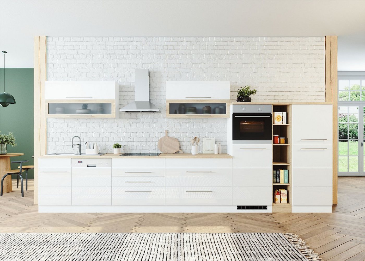 KOCHSTATION Küchenzeile KS-Wien, Breite 440 cm, wahlweise mit E-Geräten Bild 2