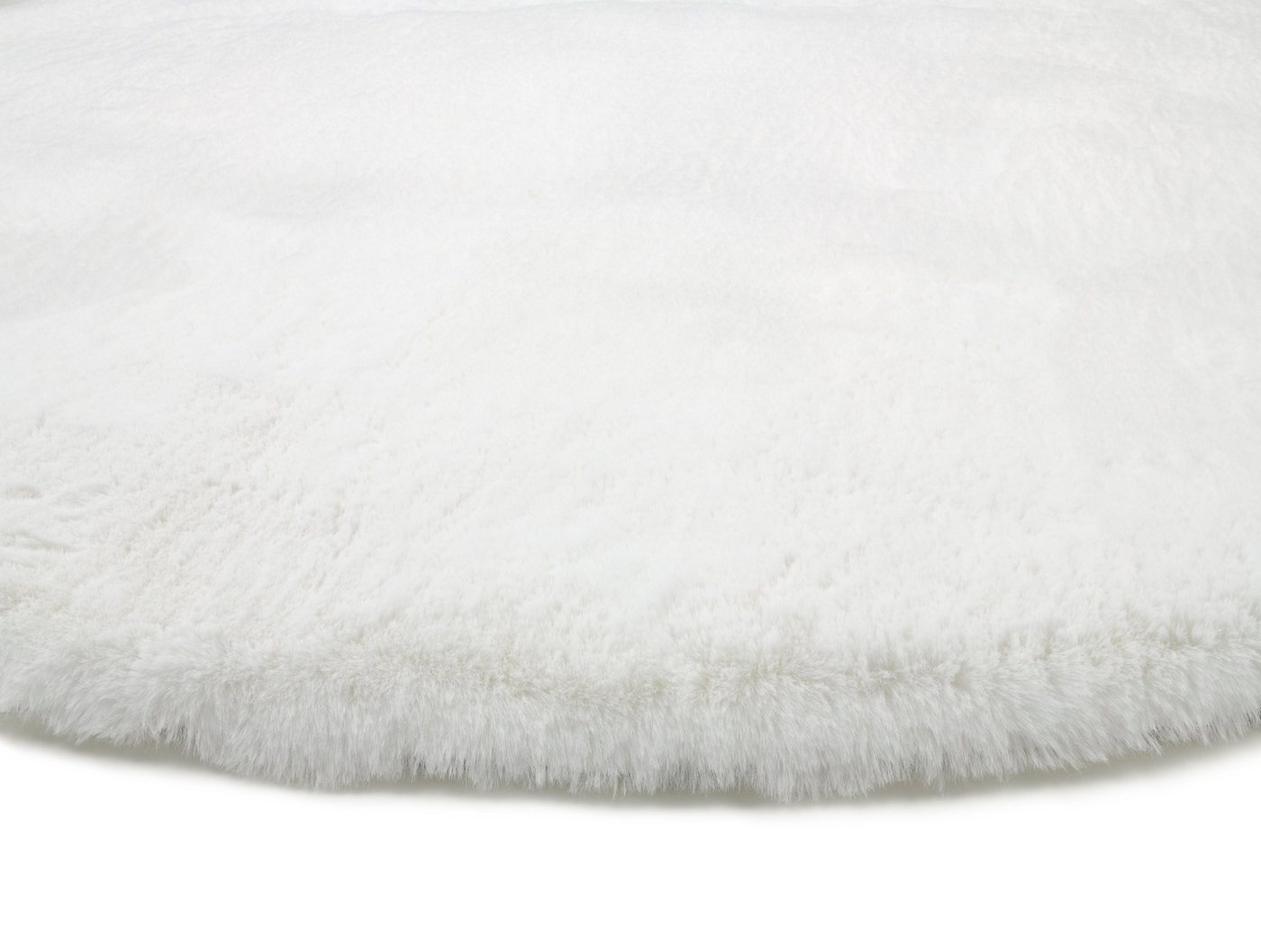 OCI DIE TEPPICHMARKE Hochflor-Teppich ROCKY SOFT, Fell Haptik, rund, Höhe: 35 mm, Kunstfell, weich, kuschelig, maschinell gewebt, Kaninchen Haptik
