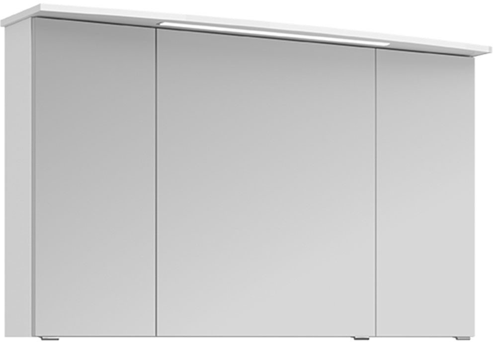 Saphir Badezimmerspiegelschrank Serie 4010 Badezimmer-Spiegelschrank inkl. LED-Beleuchtung im Kranz Badschrank 122 cm breit, 3 Türen, 6 Glas-Einlegeböden, inkl Türdämpfer Bild 3