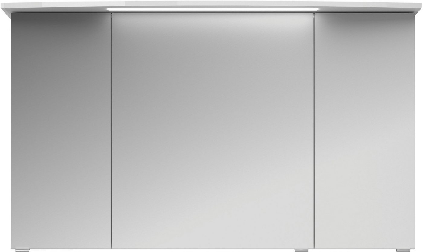 Saphir Badezimmerspiegelschrank Serie 4010 Badezimmer-Spiegelschrank inkl. LED-Beleuchtung im Kranz Badschrank 122 cm breit, 3 Türen, 6 Glas-Einlegeböden, inkl Türdämpfer Bild 5