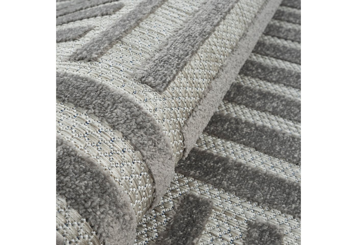 Sanat Teppich Berlin 1, auch als Läufer und in Rund, rund, Höhe: 6 mm, In -und Outdoor geeignet, Außenbereich, Terrasse, Balkon, auch Läufer