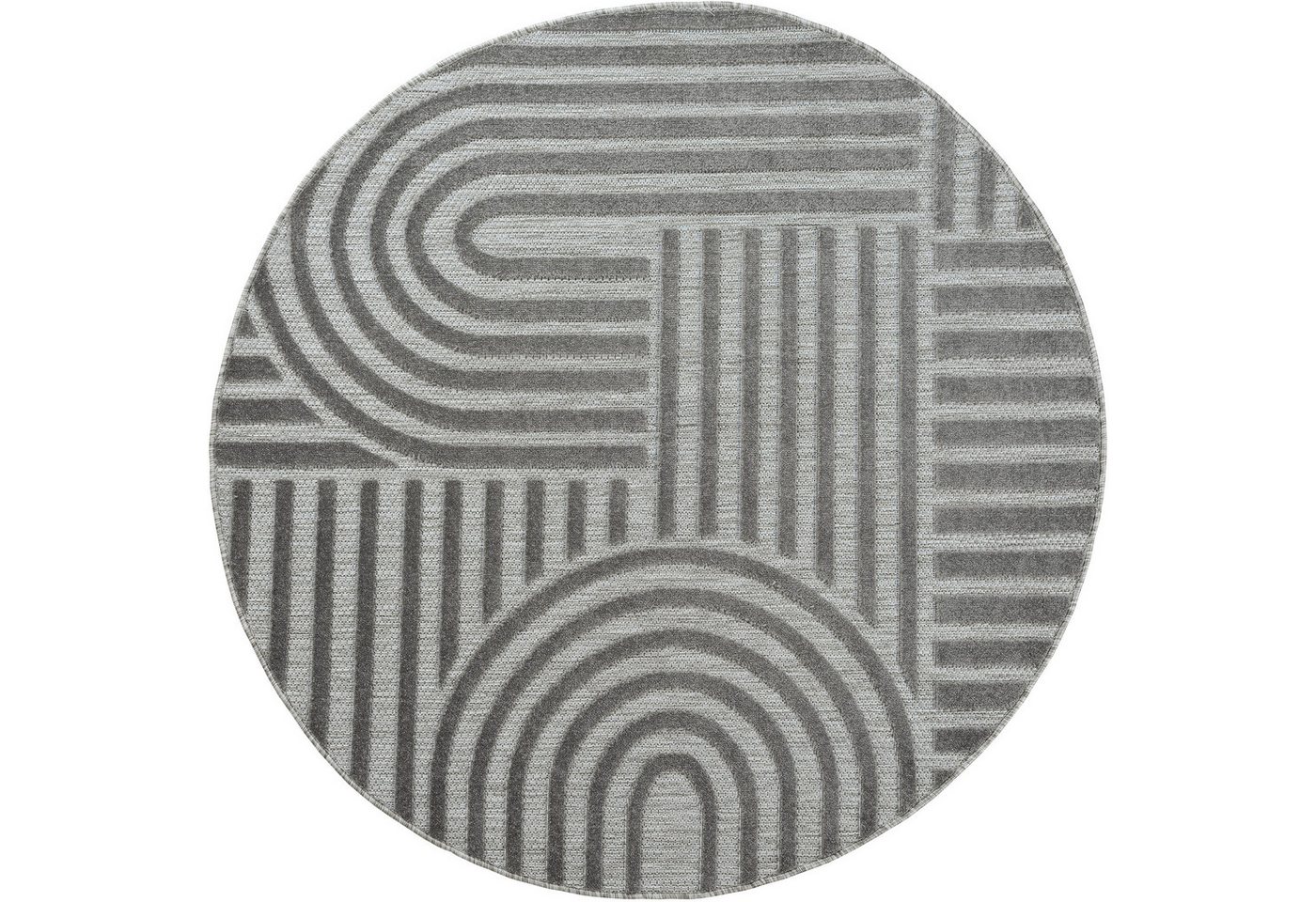 Sanat Teppich Berlin 1, auch als Läufer und in Rund, rund, Höhe: 6 mm, In -und Outdoor geeignet, Außenbereich, Terrasse, Balkon, auch Läufer Bild 2