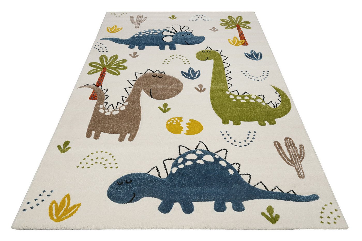 SMART KIDS Kinderteppich Dino & Friends, rechteckig, Höhe: 10 mm, Moderner Spielteppich, strapazierfähig, pflegeleicht, Konturenschnitt Bild 4