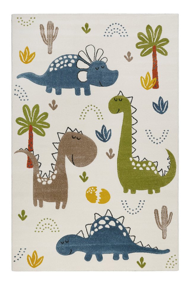 SMART KIDS Kinderteppich Dino & Friends, rechteckig, Höhe: 10 mm, Moderner Spielteppich, strapazierfähig, pflegeleicht, Konturenschnitt Bild 5