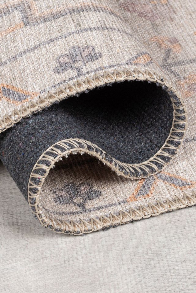 FLAIR RUGS Teppich Teo, rechteckig, Höhe: 4 mm, Waschbarer Traditioneller Teppich Bild 3