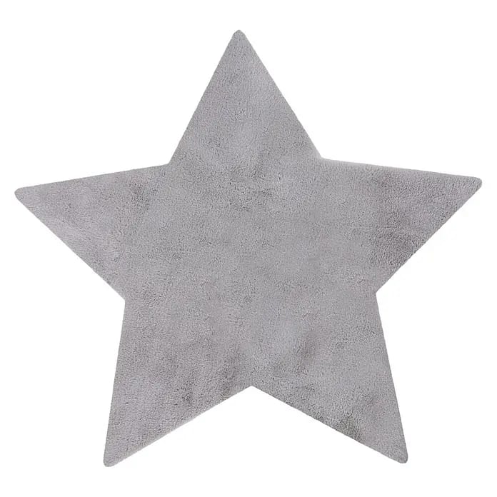 Kayoom Kinderteppich Lille 868, sternförmig, Höhe: 15 mm, Kurzflor, Rabbit, weich flauschig, Stern Kontur