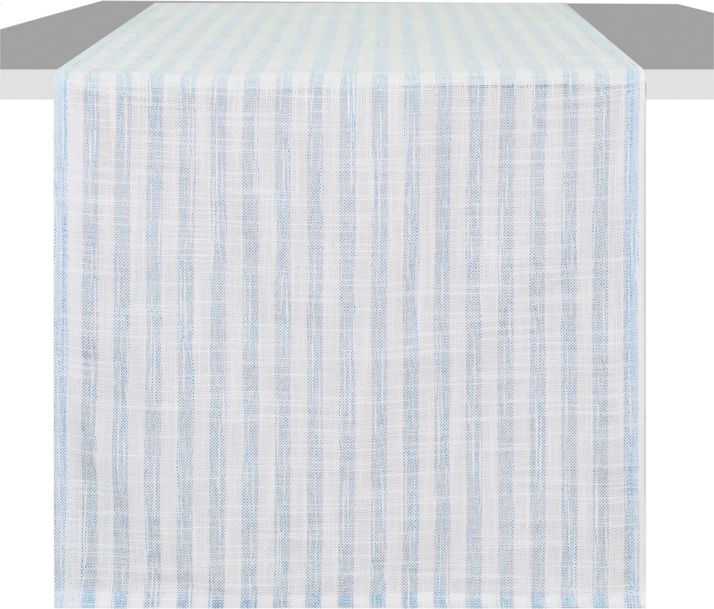 OTTO home Tischläufer Marric (Packung 1-tlg), halbtransparenter Tischläufer, Leinenoptik mit Streifen