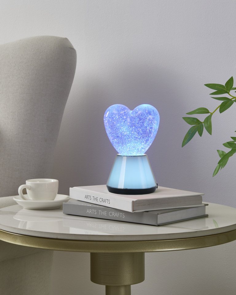 EGLO LED Tischleuchte GLITTER, RGB, LED fest integriert, LED Glitzer Tischlampe Glitter, RGB Glitzerlampe mit Farbwechsel