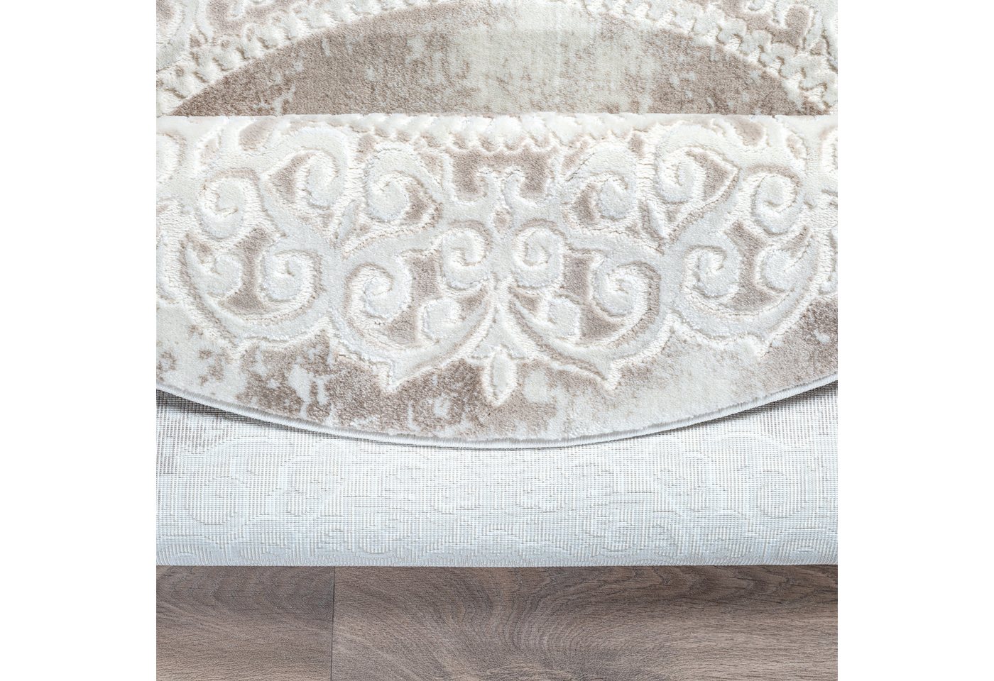Sanat Teppich Harmony 3205, auch als Läufer und rund, rund, Höhe: 12 mm, Wohnzimmer, Kurzflor, modern, Orient Optik, Schlafzimmer Bild 2