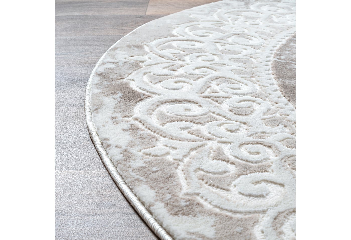 Sanat Teppich Harmony 3205, auch als Läufer und rund, rund, Höhe: 12 mm, Wohnzimmer, Kurzflor, modern, Orient Optik, Schlafzimmer Bild 3