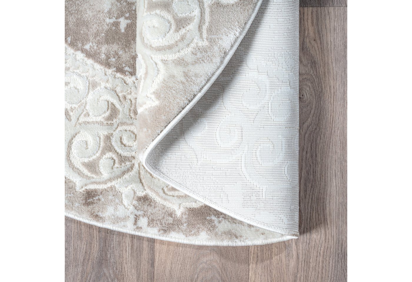 Sanat Teppich Harmony 3205, auch als Läufer und rund, rund, Höhe: 12 mm, Wohnzimmer, Kurzflor, modern, Orient Optik, Schlafzimmer Bild 4