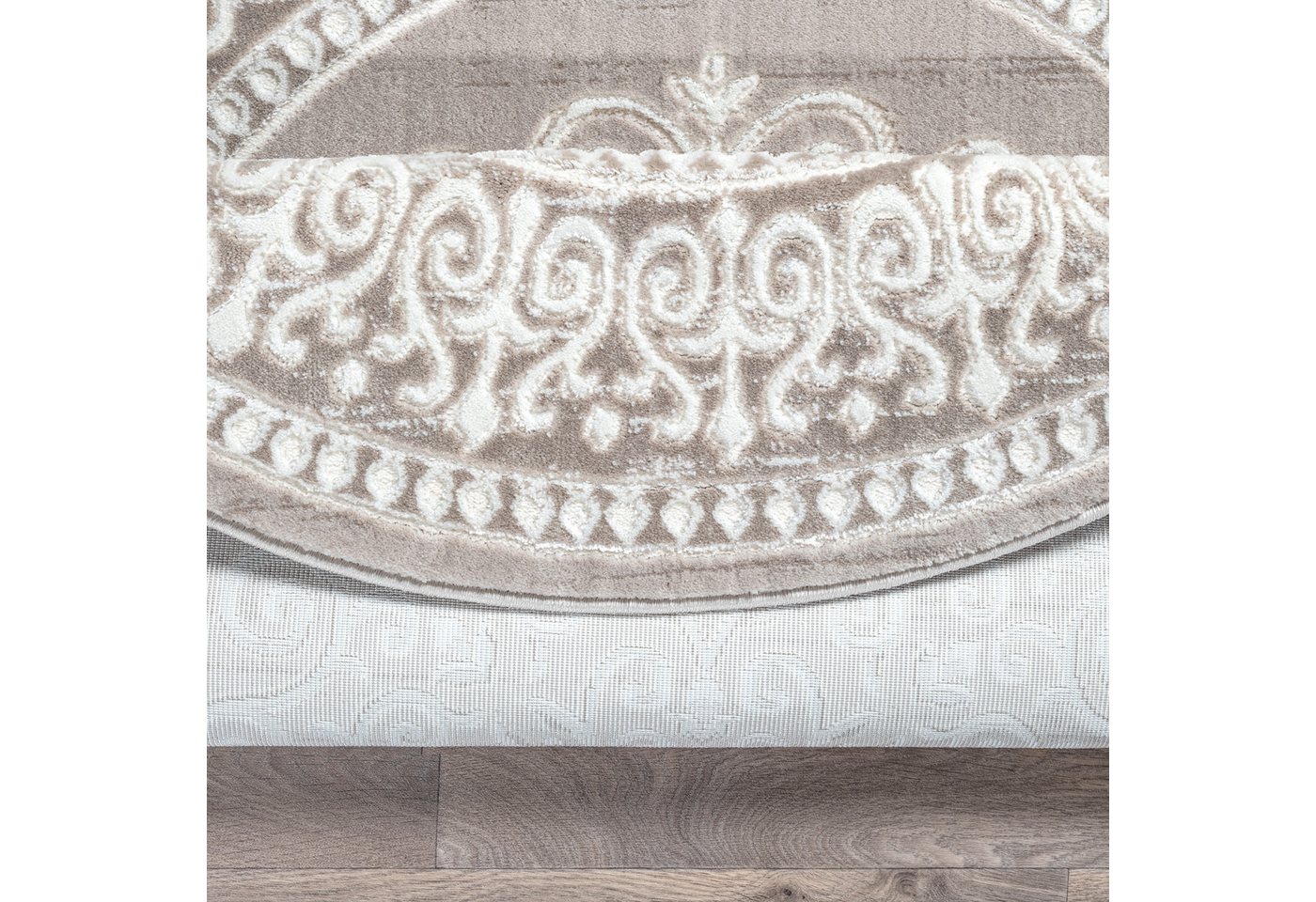 Sanat Teppich Harmony 3204, auch als Läufer und rund, rund, Höhe: 12 mm, Wohnzimmer, Kurzflor, modern, Orient Optik, Schlafzimmer Bild 5