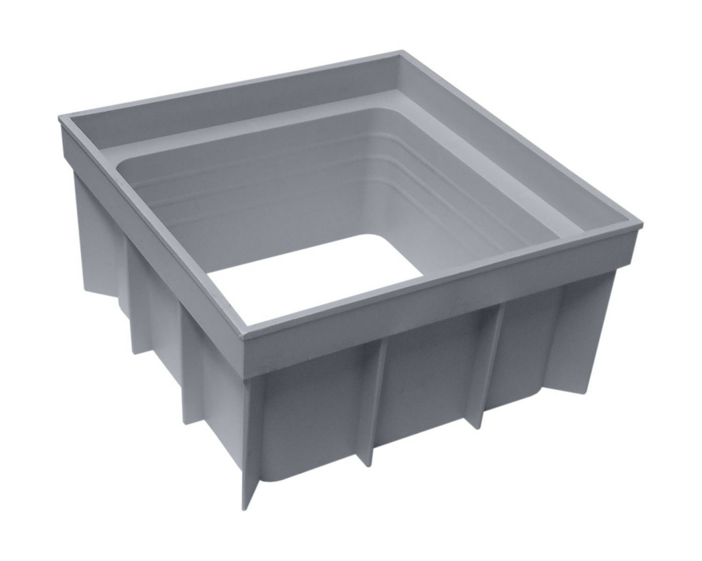 Marley Deutschland GmbH Erdschacht Kunststoff Aufsatz für Einlaufschacht Nennmaß: 200x200mm, 20x20x10 cm, 1-St., laugen- und säurebeständig, kürzbar und frostsicher
