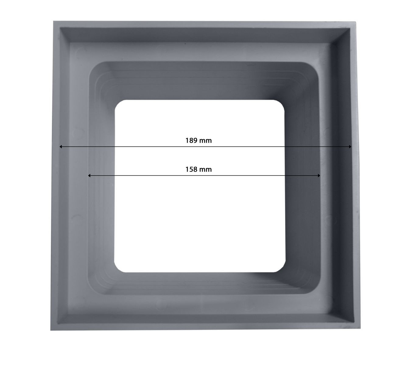 Marley Deutschland GmbH Erdschacht Kunststoff Aufsatz für Einlaufschacht Nennmaß: 200x200mm, 20x20x10 cm, 1-St., laugen- und säurebeständig, kürzbar und frostsicher Bild 3