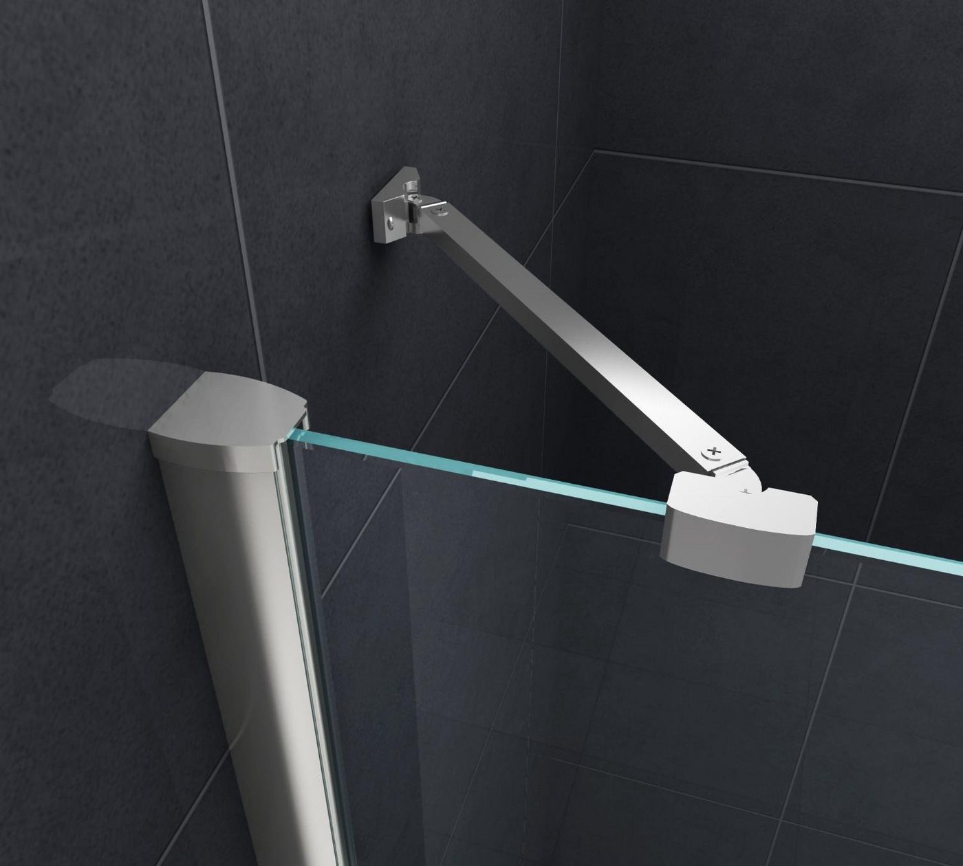 Home Systeme Fünfeckdusche PENTALO Duschkabine Dusche Duschwand Duschabtrennung Duschtür Glas, BxT: 100x100 cm Bild 5