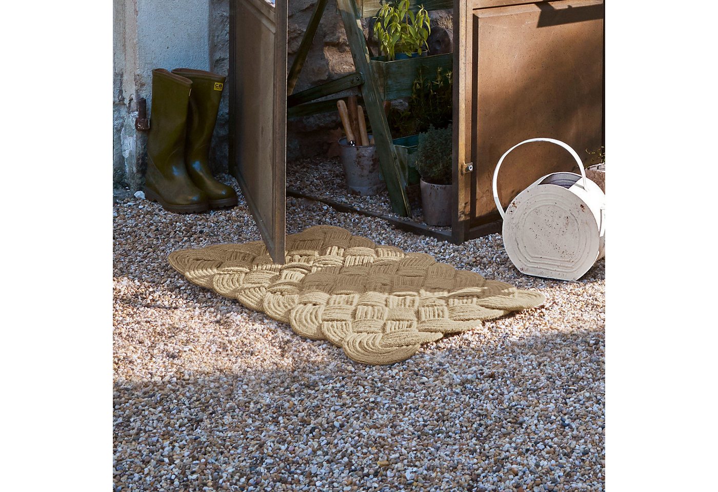 Mirabeau Teppich Fußmatte Harman beige, rechteckig, Höhe: 50.0 mm Bild 2