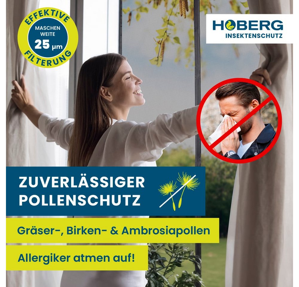 Hoberg Insektenschutz-Vorhang Insekten- & Pollenschutzvorhang für Wohnwagen 60x195cm, (1-St), magnetisch mit Schutz vor Pollen, Fliegen, Wespen etc. Bild 4