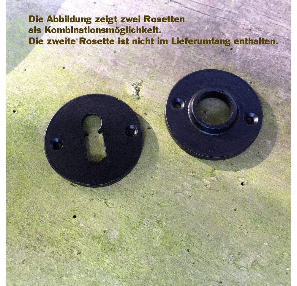 Antikas Türbeschlag Rosette für Türklinke(einzeln) - zeitloses Design, Eisen schwarz Bild 4