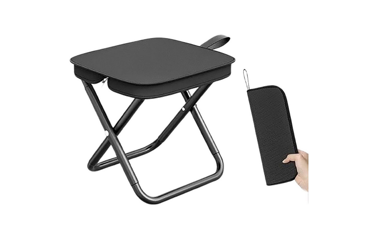 Jumpeak Klappstuhl Klappbarer Hocker, Handtaschen-Design, Tragbar, 100 kg, Outdoor, Gefaltet nur handygroß – ein Finger genügt zum Tragen Bild 4