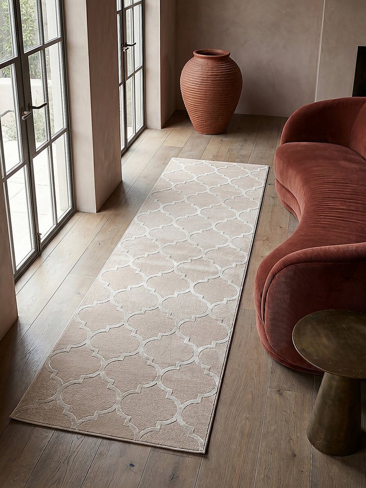 KADIMA DESIGN Teppich ERESMA Teppichläufer Beige 80x150 Orientalisch Polyester Wohnraum, Läufer, Höhe: 13 mm, Saugroboter-geeignet, Strapazierfähig, Farbecht, Pflegeleicht Bild 2