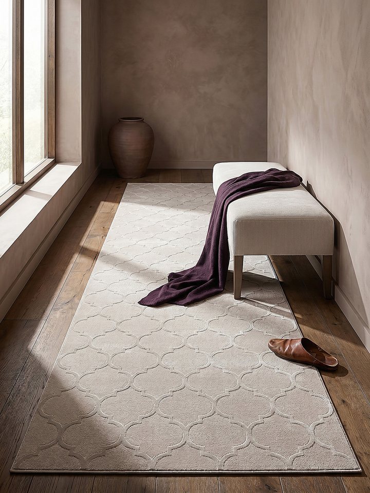 KADIMA DESIGN Teppich ERESMA Teppichläufer Beige 80x150 Orientalisch Polyester Wohnraum, Läufer, Höhe: 13 mm, Saugroboter-geeignet, Strapazierfähig, Farbecht, Pflegeleicht Bild 3