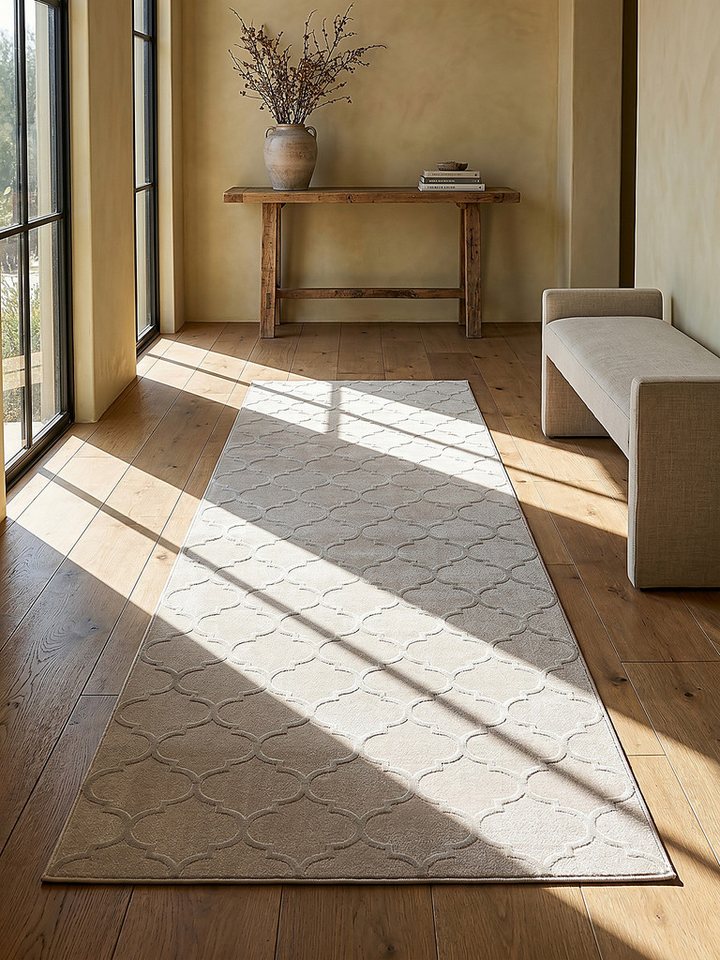 KADIMA DESIGN Teppich ERESMA Teppichläufer Beige 80x150 Orientalisch Polyester Wohnraum, Läufer, Höhe: 13 mm, Saugroboter-geeignet, Strapazierfähig, Farbecht, Pflegeleicht Bild 4