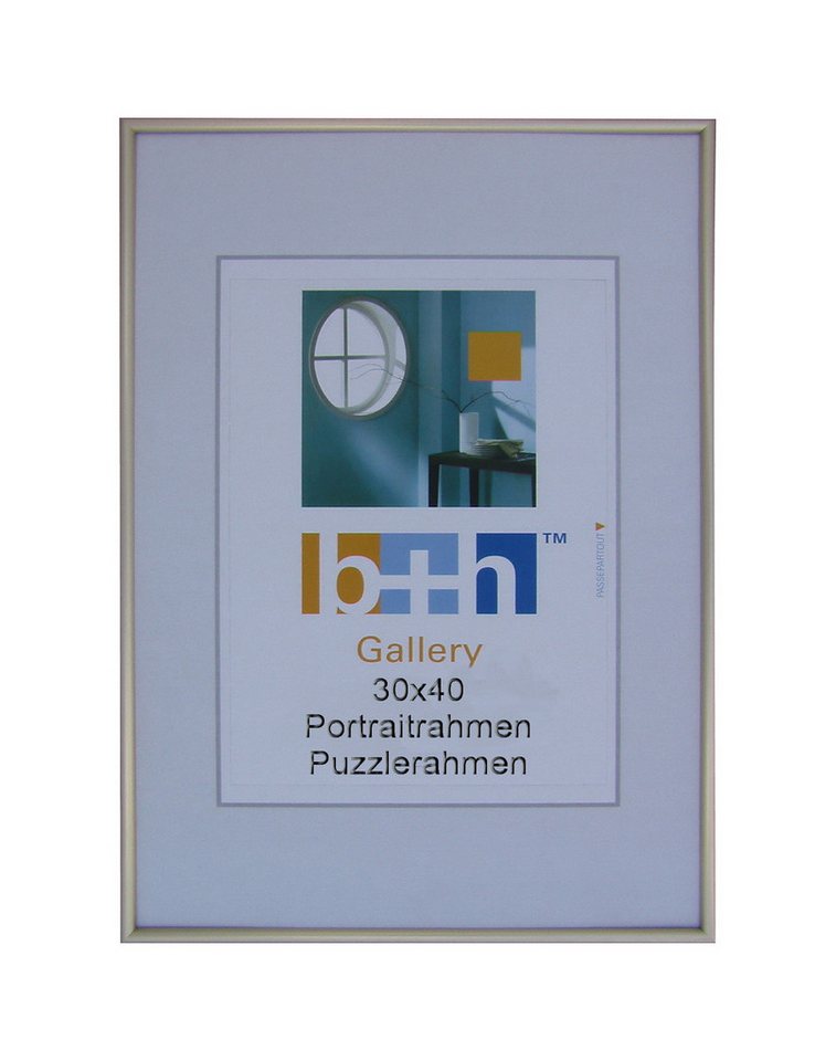 Oslo MasterLine Einzelrahmen Bilderrahmen Kunststoff Klarglas Puzzlerahmen Portraitrahmen Foto, Format 30 x 40 cm Hoch- und Querformat Rahmenfarbe gold matt Bild 5