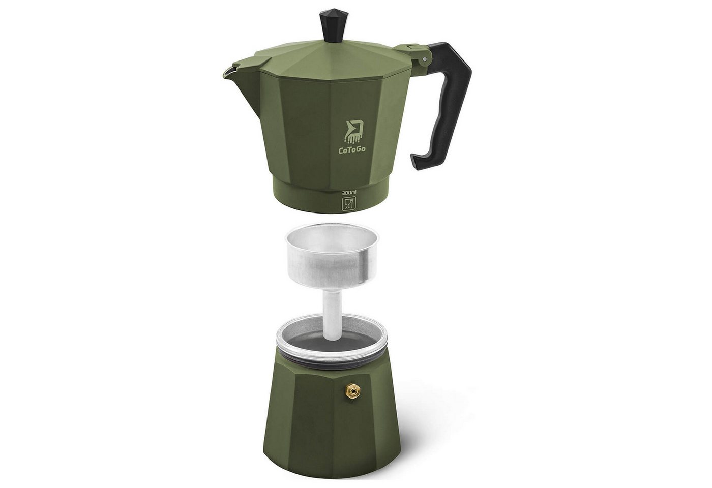 Delphin.sk Espressokocher, 0,3l Kaffeekanne, Robuste Konstruktion Bild 3