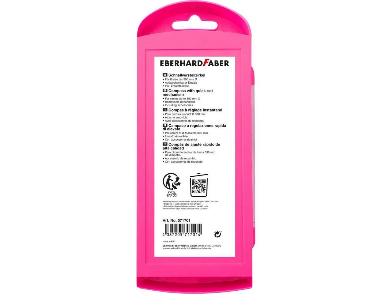 Eberhard Faber Zirkel Eberhard Faber Schnellverstellzirkel neon pink Bild 3