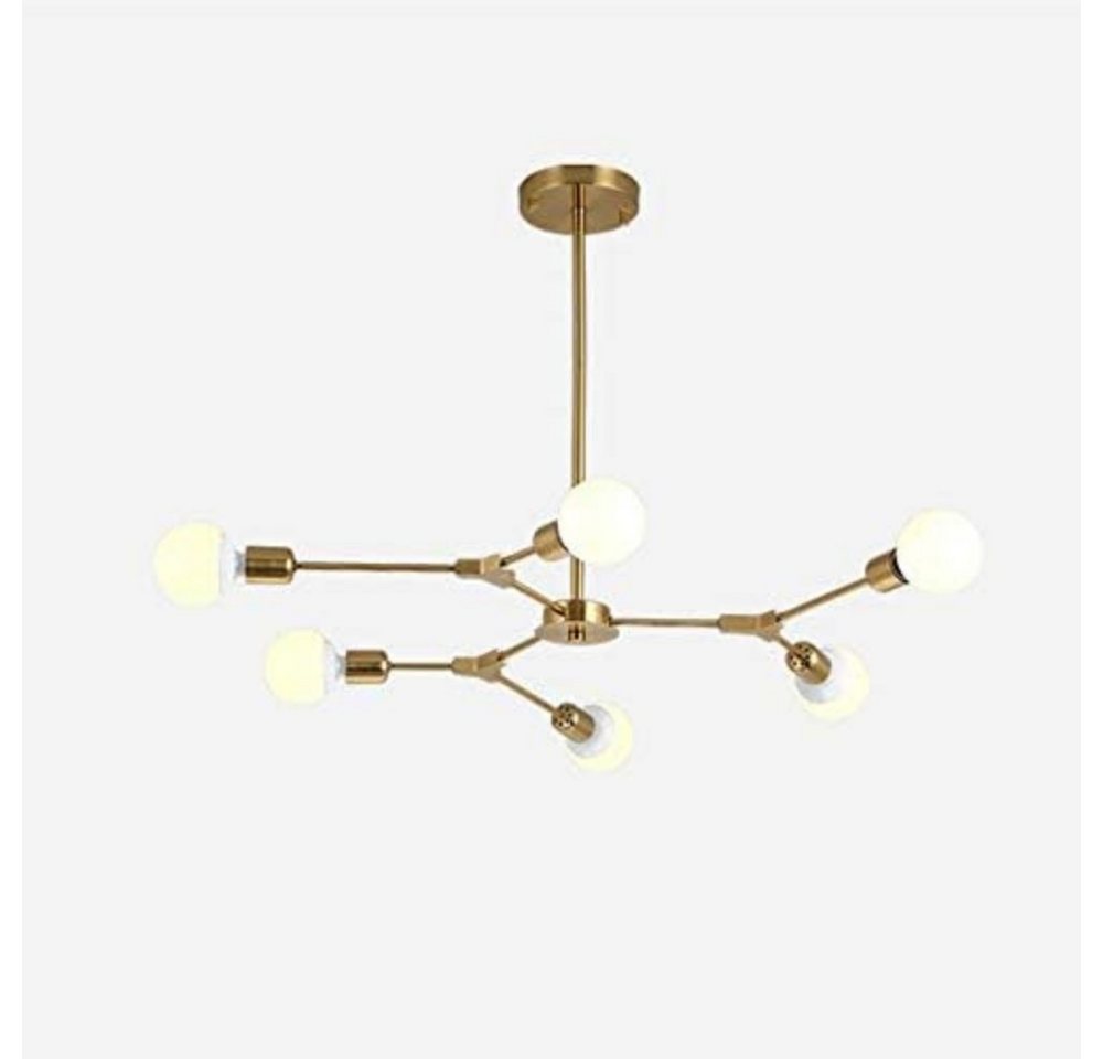 POPOLIC Kronleuchter Moderner 6-flammiger Sputnik-Kronleuchter mit verstellbaren Armen, geeignet für Flure, Restaurants, Küchen und Arbeitszimmer Bild 3