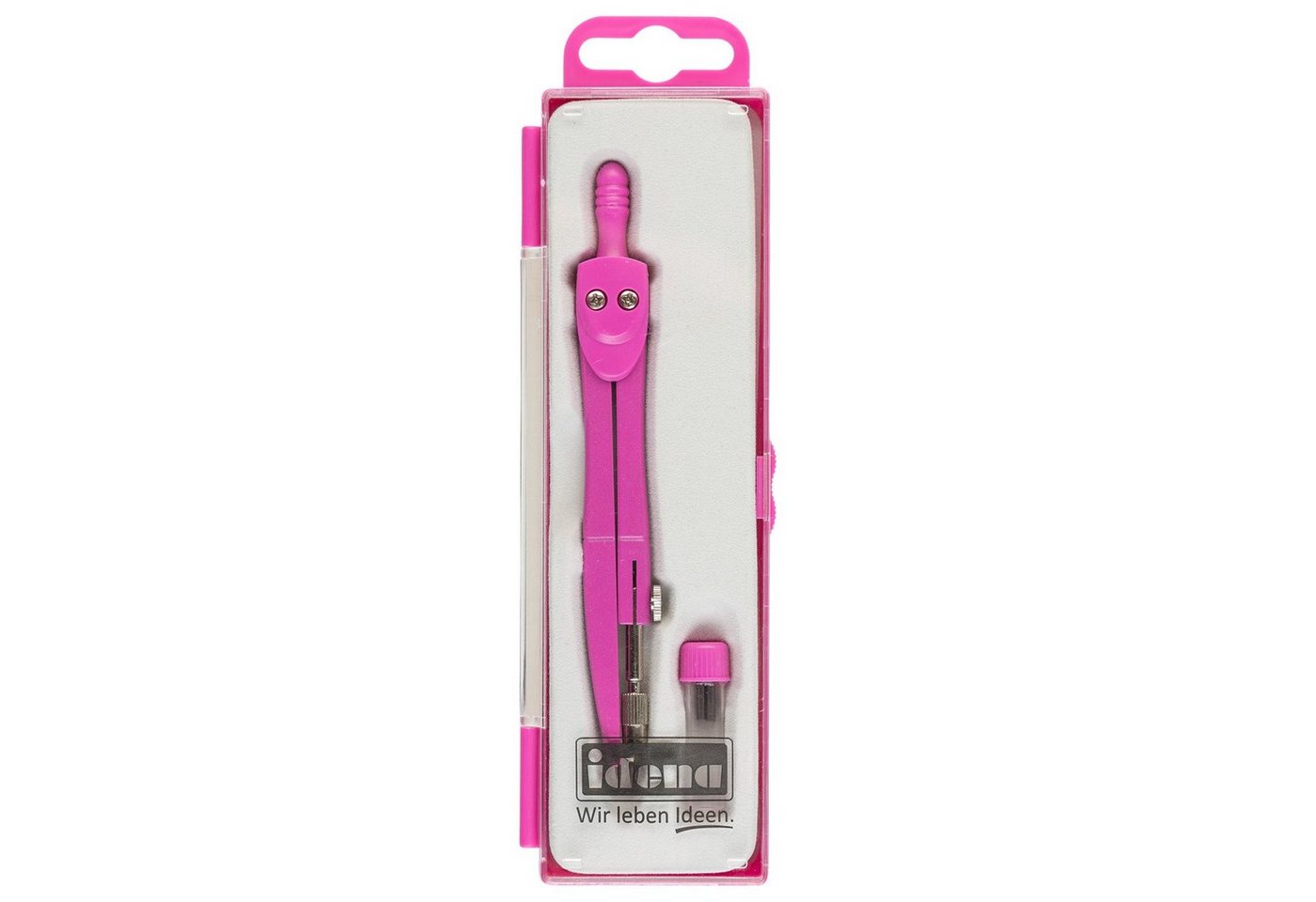 Idena Zirkel Idena 22071 - Schulzirkel mit Ersatzminen, pink, 1 Stück
