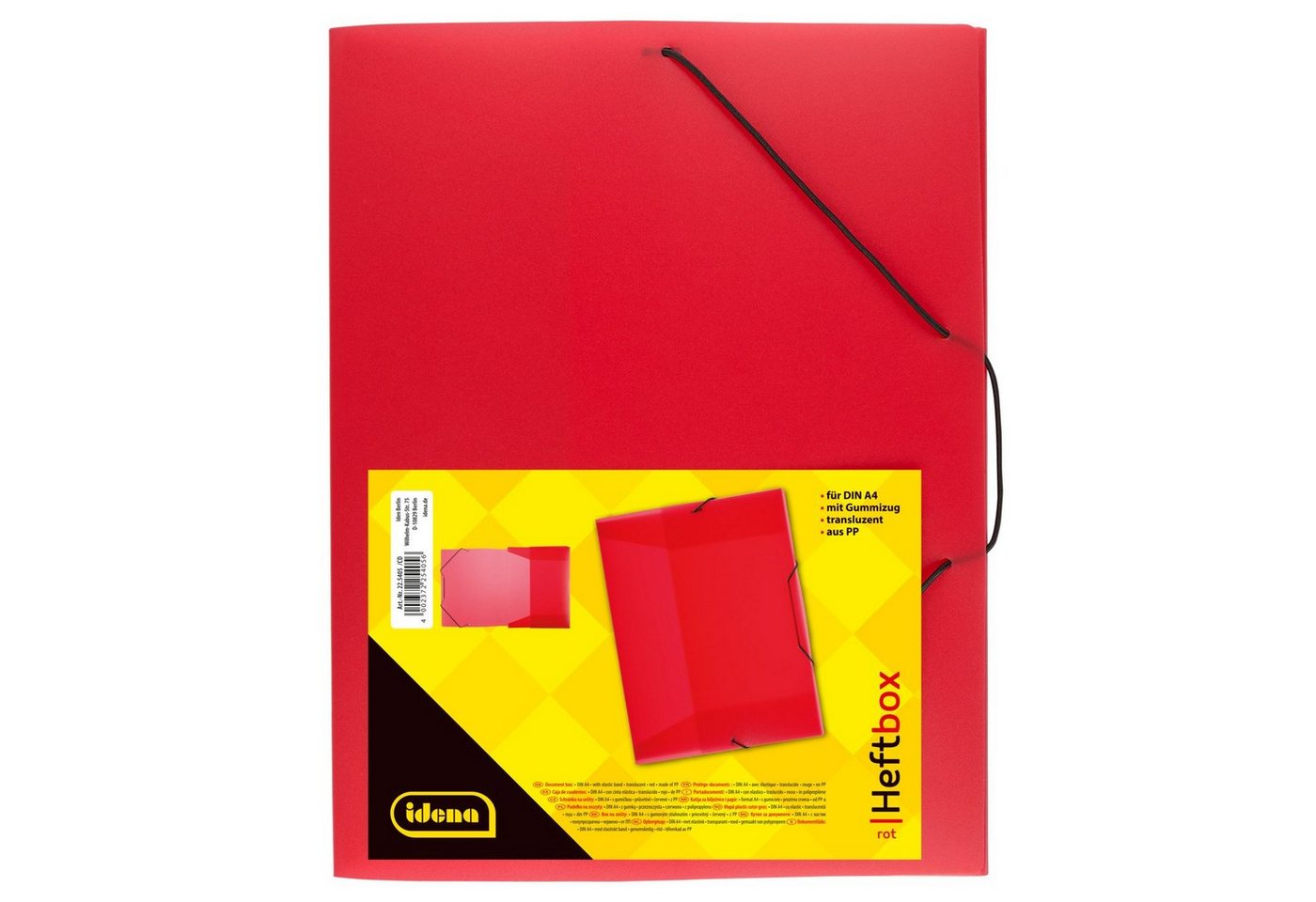 Idena Hefter Idena 225405 - Heftbox für DIN A4 mit Gummizug, aus PP, Füllhöhe 3,5 Bild 4