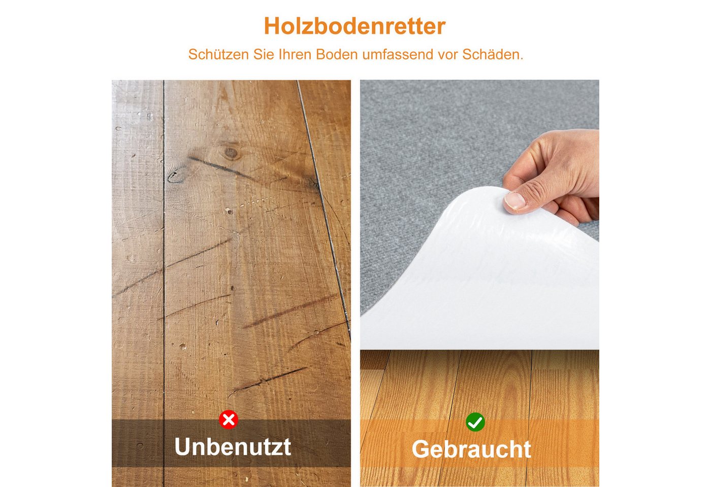 Youyijia Bodenschutzmatte Unterlage Schreibtischstuhl Bürostuhl Teppich Unterlage-Kratzfest Bild 2