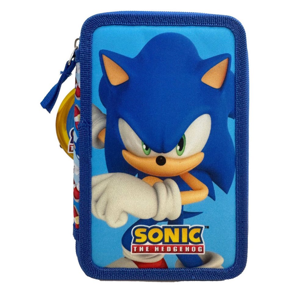Javoli.com Federmäppchen Sonic the Hedgehog Modern Giotto 3-stöckiges gefülltes Federmäppchen Bild 2