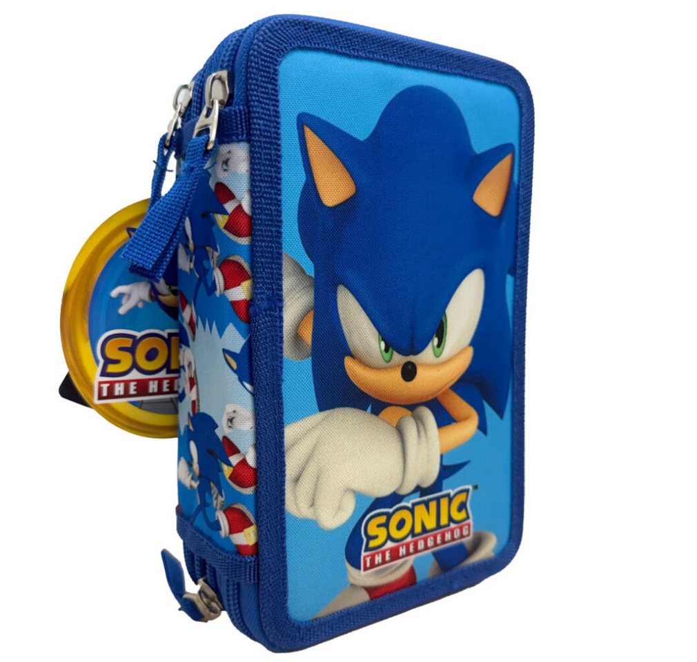 Javoli.com Federmäppchen Sonic the Hedgehog Modern Giotto 3-stöckiges gefülltes Federmäppchen Bild 3