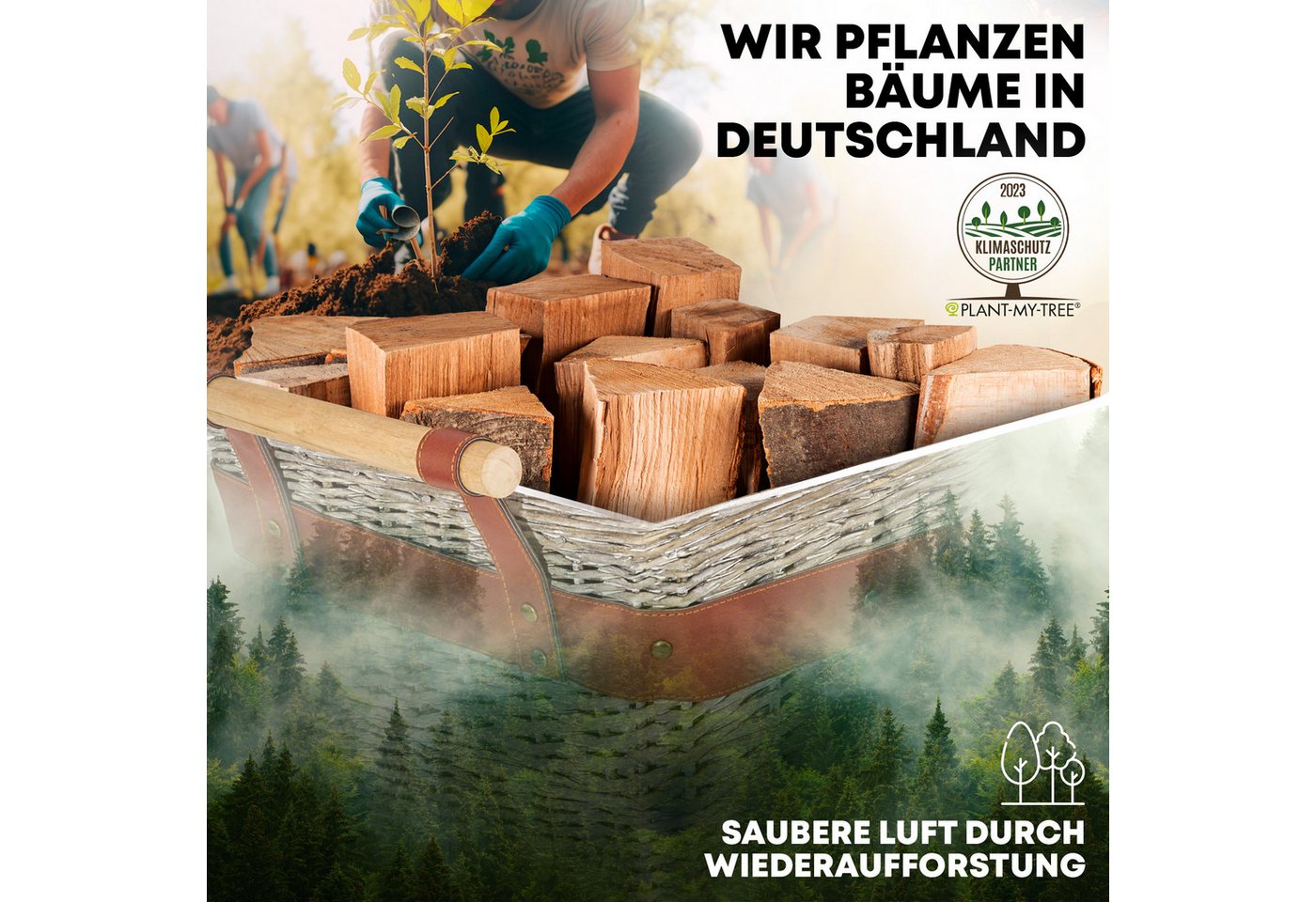 OAKAGE Kaminholzkorb Weidenkorb für Kaminholz Groß Feuerholzkorb Kaminkorb, schmutzabweisendes Innenfutter