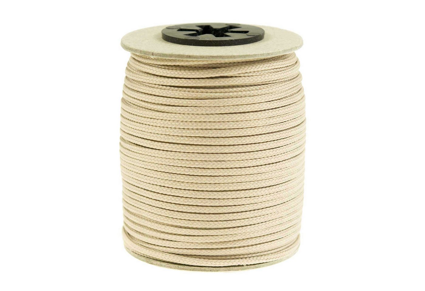 maDDma Kordel 50 Meter Polyesterschnur / Flechtschnur 2mm - 8-fach geflochten!, hellbeige