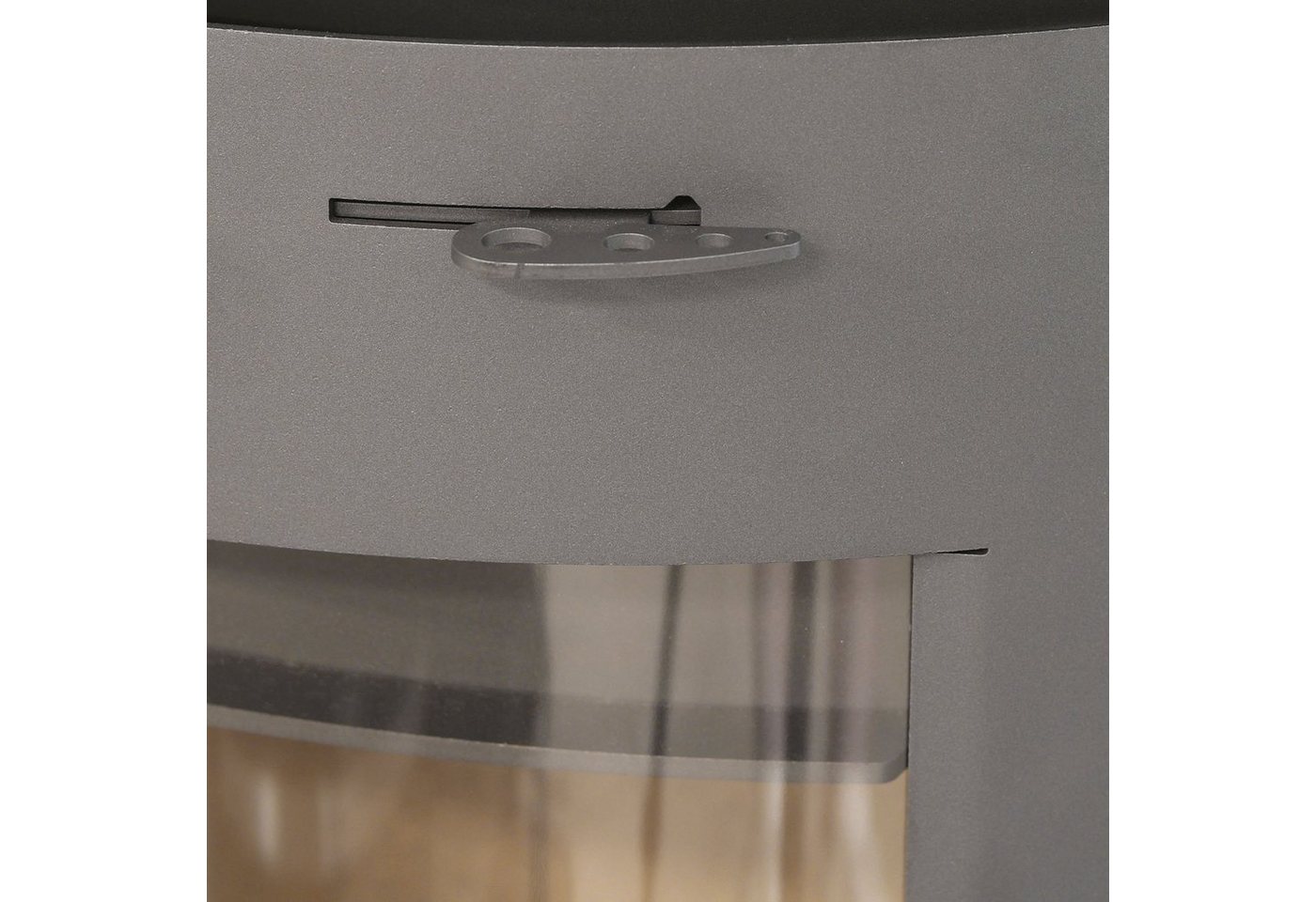 Thermia Kaminofen Olympus V1 Stahl gussgrau, 7 kW, Zeitbrand Bild 2