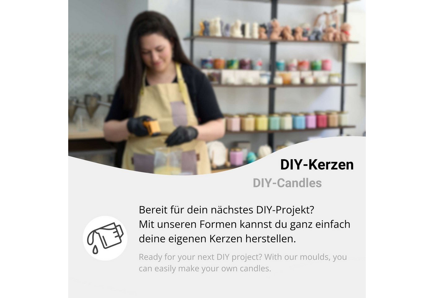 DistrEbution Silikonform Kürbis – Flexible Kürbisform für DIY Herbstkerzen Bild 2