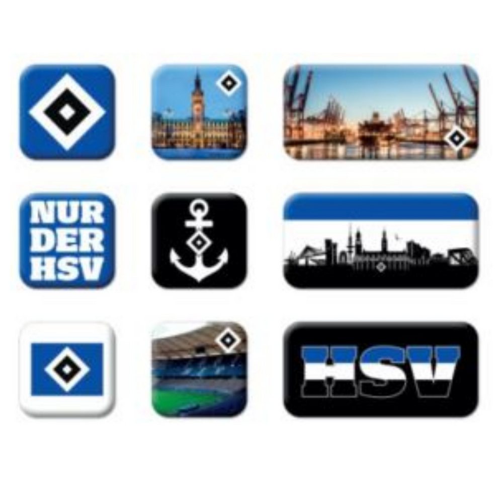 VertriebsArena GmbH Magnet HSV Magneten 9er Set "Nur der HSV
